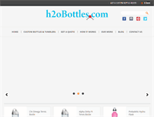 Tablet Screenshot of h2obottles.com